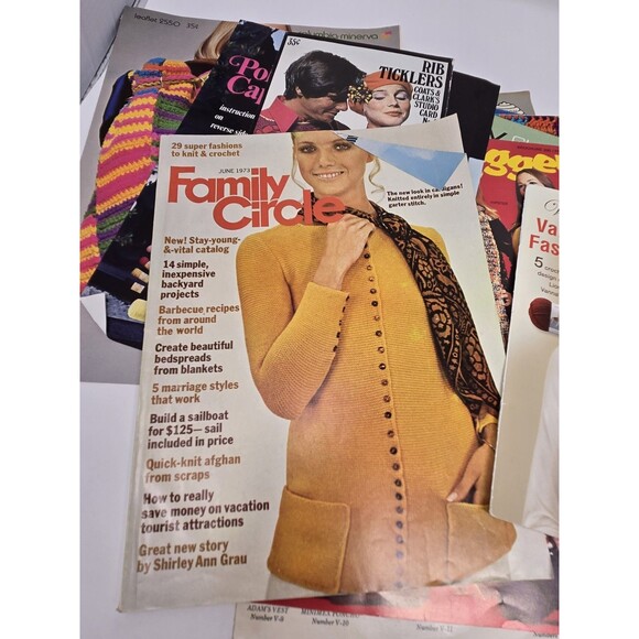 VINTAGE KNITTING CROCHET PAMPHLETS INSTRUCTIONS PATTERNS DESIGN BOOK LOT 70S 80S - Picture 2 of 14